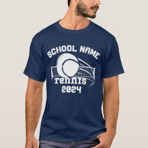 Aangepaste scholen sport tennis team t-shirt