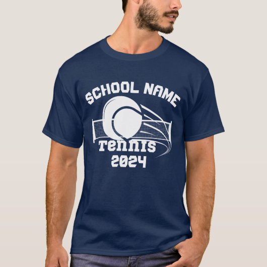 Aangepaste scholen sport tennis team t-shirt (Voorkant)