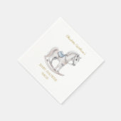 Aangepaste Schommelpaard Baby Shower Servet (Hoek)