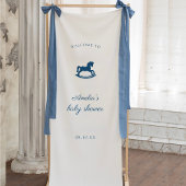 Aangepaste schommelpaard baby shower spandoek