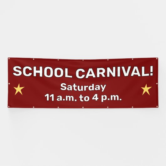 Aangepaste School Carnaval Banner (Horizontaal)