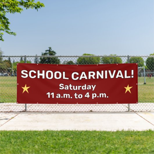 Aangepaste School Carnaval Banner (Insitu)