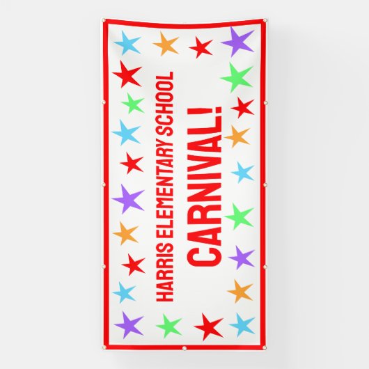 Aangepaste School Carnaval Banner (Verticaal)