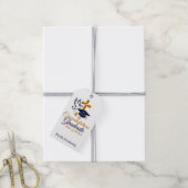 Aangepaste school en jaar christelijke afstuderen  cadeaulabel (Met Touw)