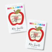 Aangepaste school-hallpass Apple-koordje Badge (Voor- en achterkant)