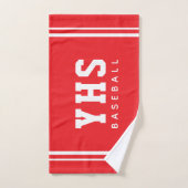 Aangepaste School Initiaal Honkbal Team Sporten Handdoek (Handdoek)