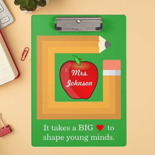 Aangepaste school leraar citaat gepersonaliseerde  klembord