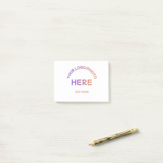 Aangepaste school logotekst Post-it-notities Post-it® Notes (Op bureau)