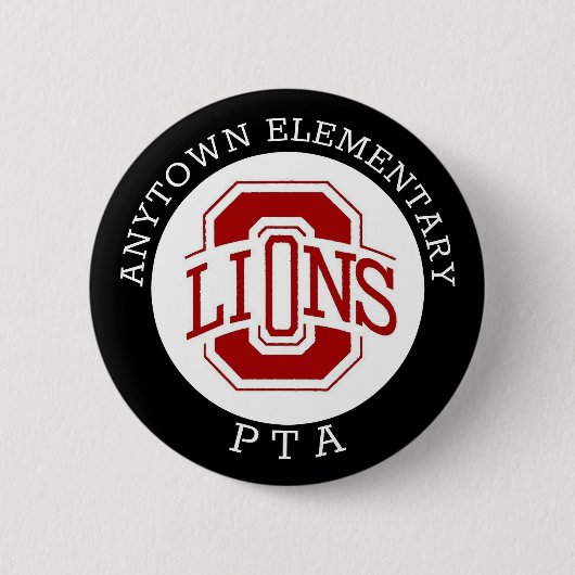 Aangepaste school pta speld voor vrijwilligers ronde button 5,7 cm (Voorkant)