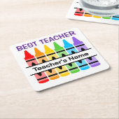 Aangepaste School servetten, Personaliseer Leraar  Kartonnen Onderzetters (Schuin)