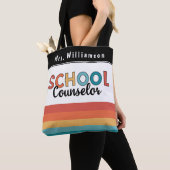 Aangepaste schoolbegeleider Retro counselor Tote Bag (Dichtbij)