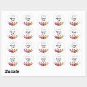 Aangepaste schoolbenodigdheden ronde sticker (Vel)