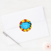 Aangepaste schoolbenodigdheden ronde sticker (Envelop)