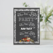 Aangepaste schoolbord jongens feestelijke uitnodig kaart (Staand voorkant)