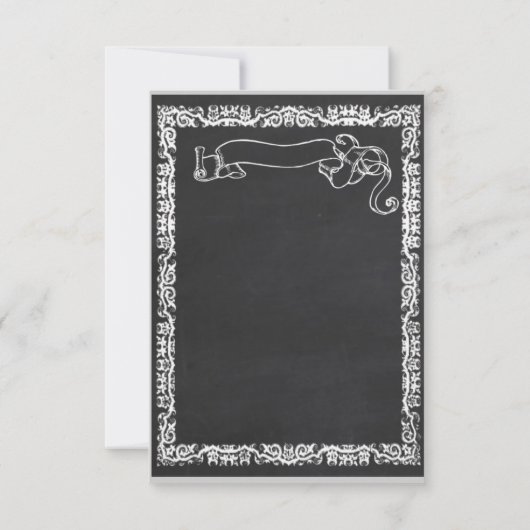 Aangepaste schoolbord jongens feestelijke uitnodig kaart (Achterkant)