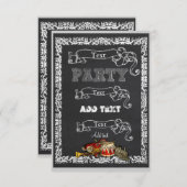 Aangepaste schoolbord jongens feestelijke uitnodig kaart (Voorkant / Achterkant)