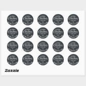 Aangepaste schoolbord Merry Christmas Wreath Ronde Sticker (Vel)