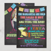 Aangepaste schoolbord Mexicaanse Fiesta CONTACT ON Kaart (Voorkant / Achterkant)