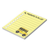 Aangepaste schoolbus chauffeur Leraar Gele bus Notitieblok (Linkerzijde)