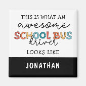 Aangepaste schoolbuswaardering Funny Gift Magneet (Voorkant)