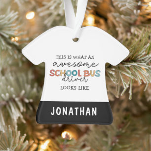 Aangepaste schoolbuswaardering Funny Gift Ornament