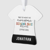 Aangepaste schoolbuswaardering Funny Gift Ornament (voorkant)