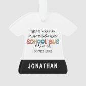 Aangepaste schoolbuswaardering Funny Gift Ornament (achterkant)