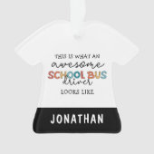 Aangepaste schoolbuswaardering Funny Gift Ornament (voorkant)