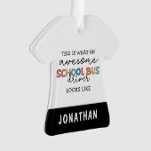 Aangepaste schoolbuswaardering Funny Gift Ornament (voorkant)