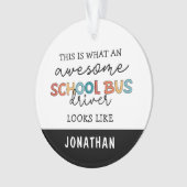 Aangepaste schoolbuswaardering Funny Gift Ornament (voorkant)
