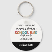 Aangepaste schoolbuswaardering Funny Gift Sleutelhanger (Voorkant)