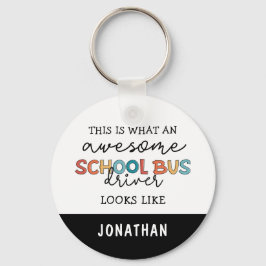 Aangepaste schoolbuswaardering Funny Gift Sleutelhanger