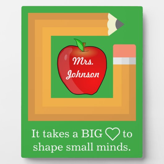 Aangepaste schooldocent op persoonlijke titel doce fotoplaat (Voorkant)