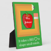 Aangepaste schooldocent op persoonlijke titel doce fotoplaat (Zijkant)