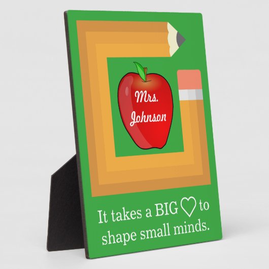 Aangepaste schooldocent op persoonlijke titel doce fotoplaat (Zijkant)