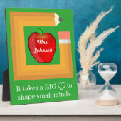 Aangepaste schooldocent op persoonlijke titel doce fotoplaat (Zijkant)