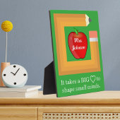 Aangepaste schooldocent op persoonlijke titel doce fotoplaat