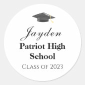 Aangepaste schoolklas voor studiepunten ronde sticker (Voorkant)