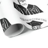 Aangepaste schoolnaam en Afstuderen jaar Cadeaupapier (Rol Hoek)