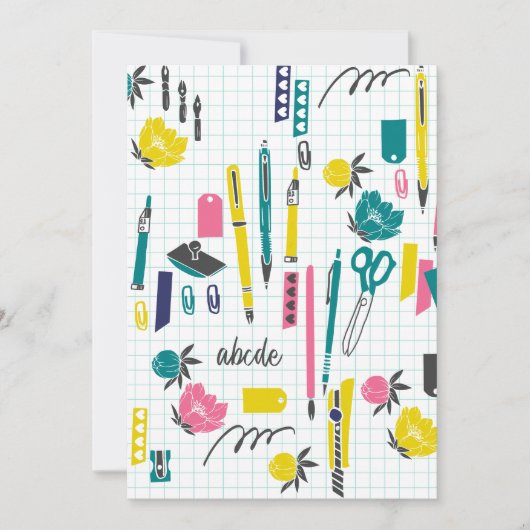 Aangepaste schoolnotities kaart (Voorkant)