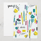 Aangepaste schoolnotities kaart (Voorkant / Achterkant)