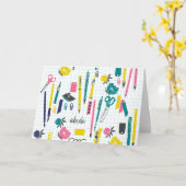 Aangepaste schoolnotities kaart (Gele Bloem)