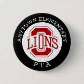Aangepaste schoolpinknop voor vrijwilligers ronde button 5,7 cm (Voorkant)