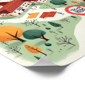 Aangepaste schoolplattegrond met "U bent hier" Poster (Hoek)