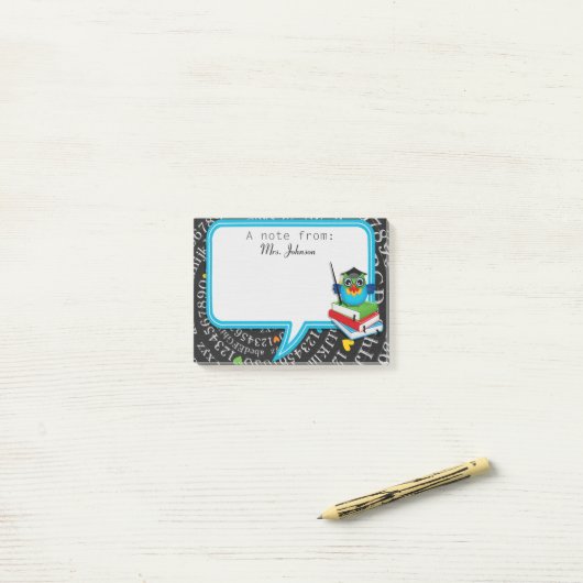 Aangepaste schoolpost post-it® notes (Op bureau)