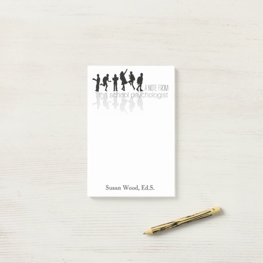 Aangepaste schoolpsycholoog Big Post-it® Note (Op bureau)