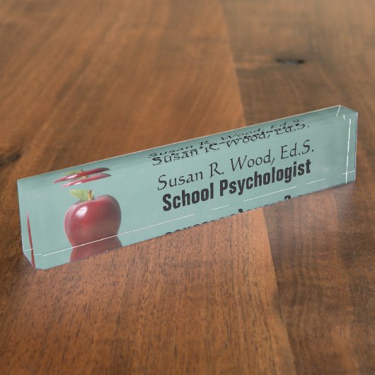 Aangepaste schoolpsycholoog  Desk Name Bord Naambordje (Zijkant)