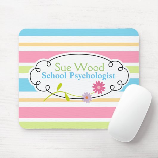 Aangepaste schoolpsycholoog opgesplitste Muismat (Met muis)