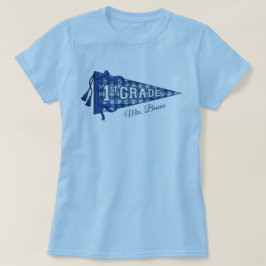 Aangepaste schoolwimpel voor het eerste leerjaar O T-shirt
