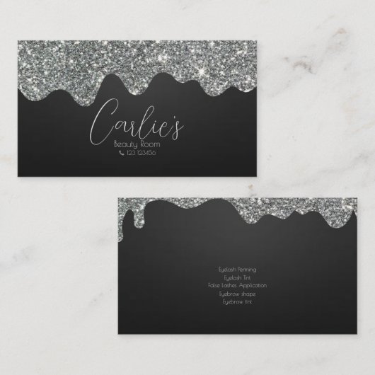 Aangepaste schoonheidskamer visitekaartje (Voorkant / Achterkant)